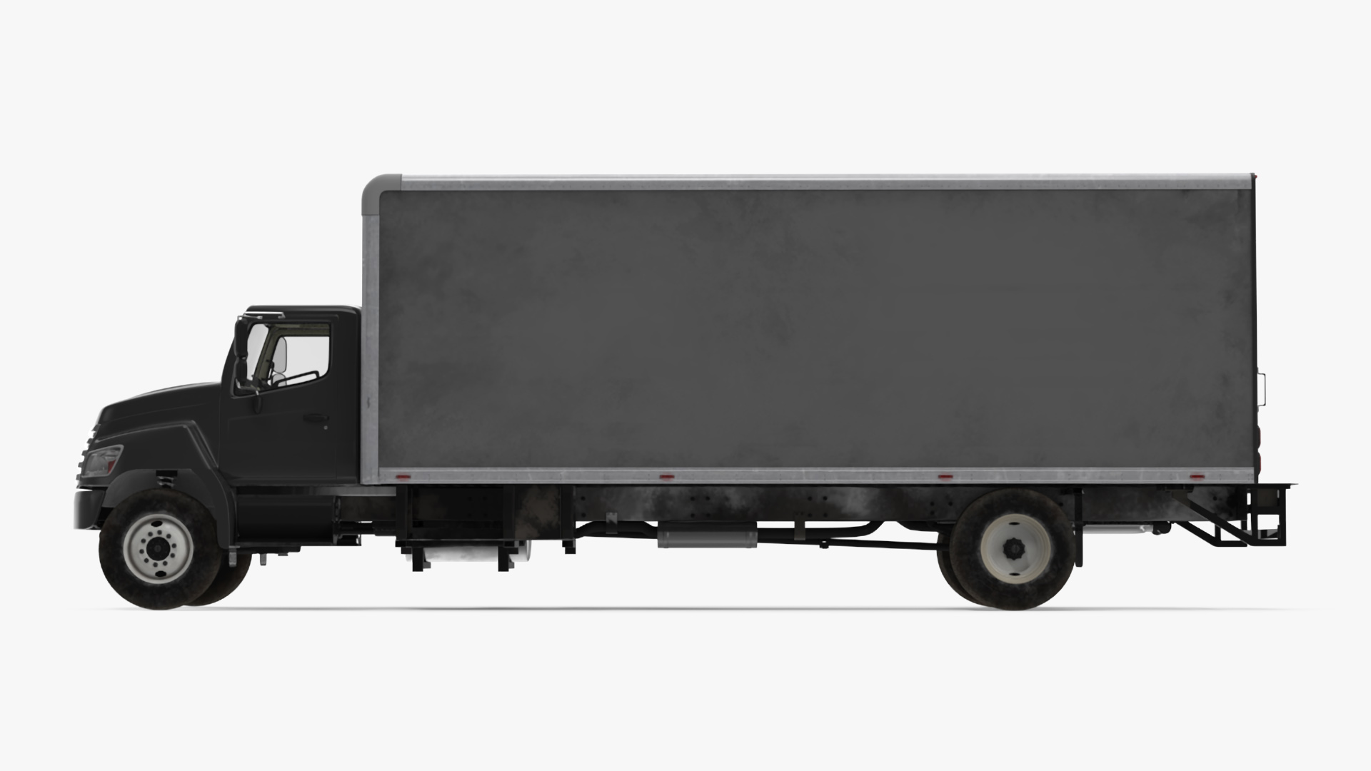 3D Cargo Box Truck Rigged for Maya