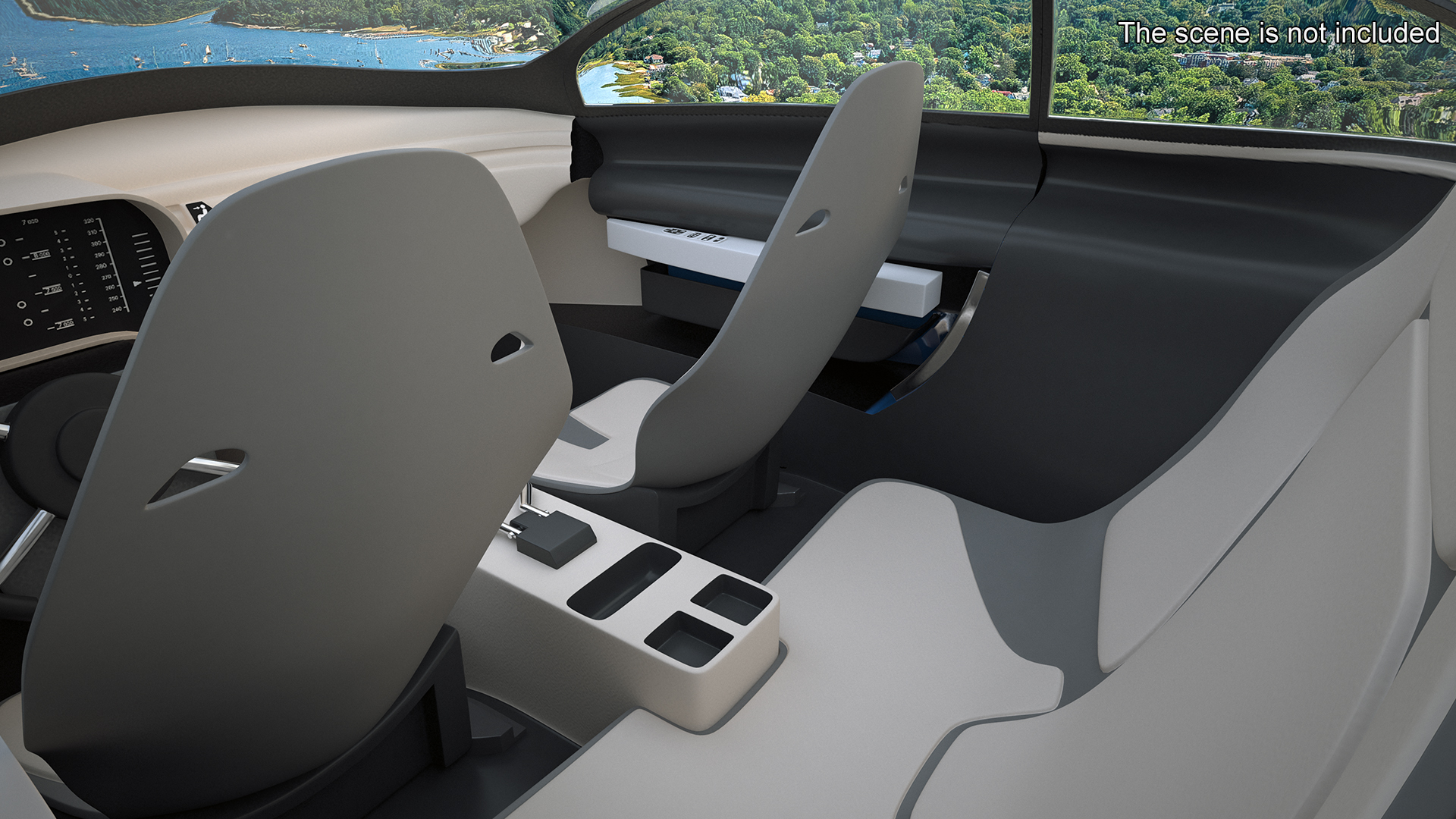 Hover Car Concept by Lazzarini Blue Rigged 3D