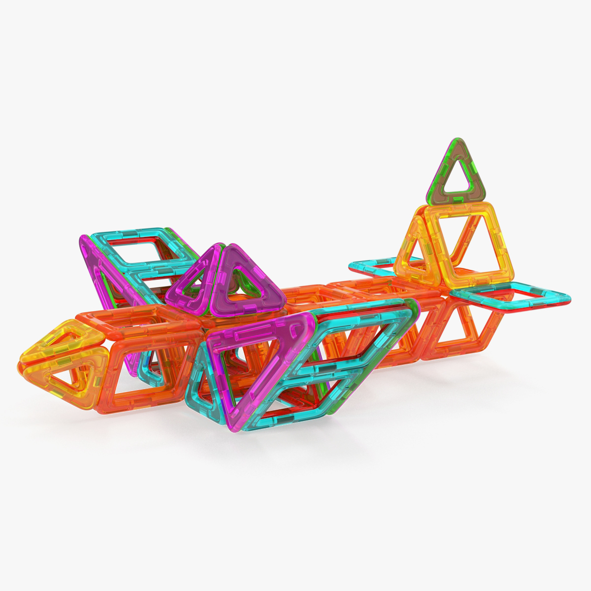 Magnetic Designer Toy Airplane 3D Model