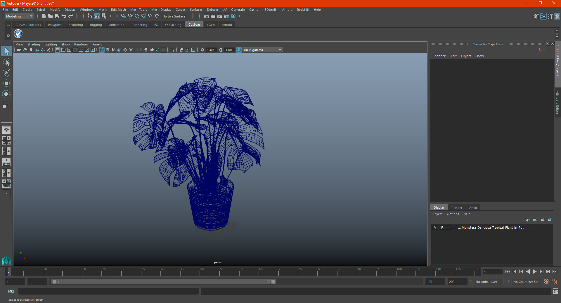 3D model Monstera Deliciosa Tropical Plant in Pot