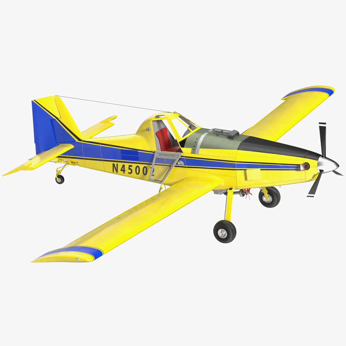 Plane Air Tractor AT 502B Simple Interior Rigged for Cinema 4D 3D