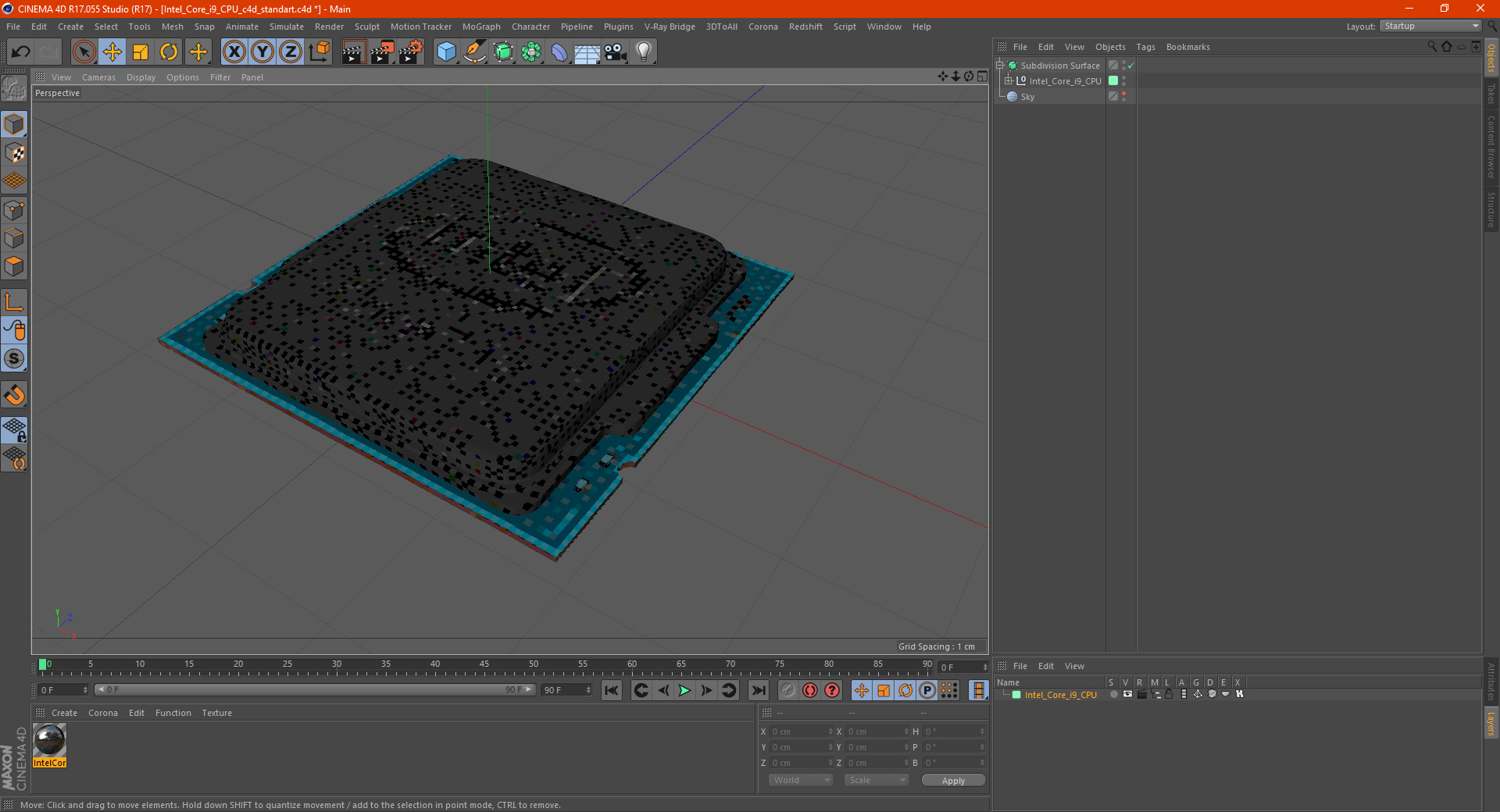 Intel Core i9 CPU 3D