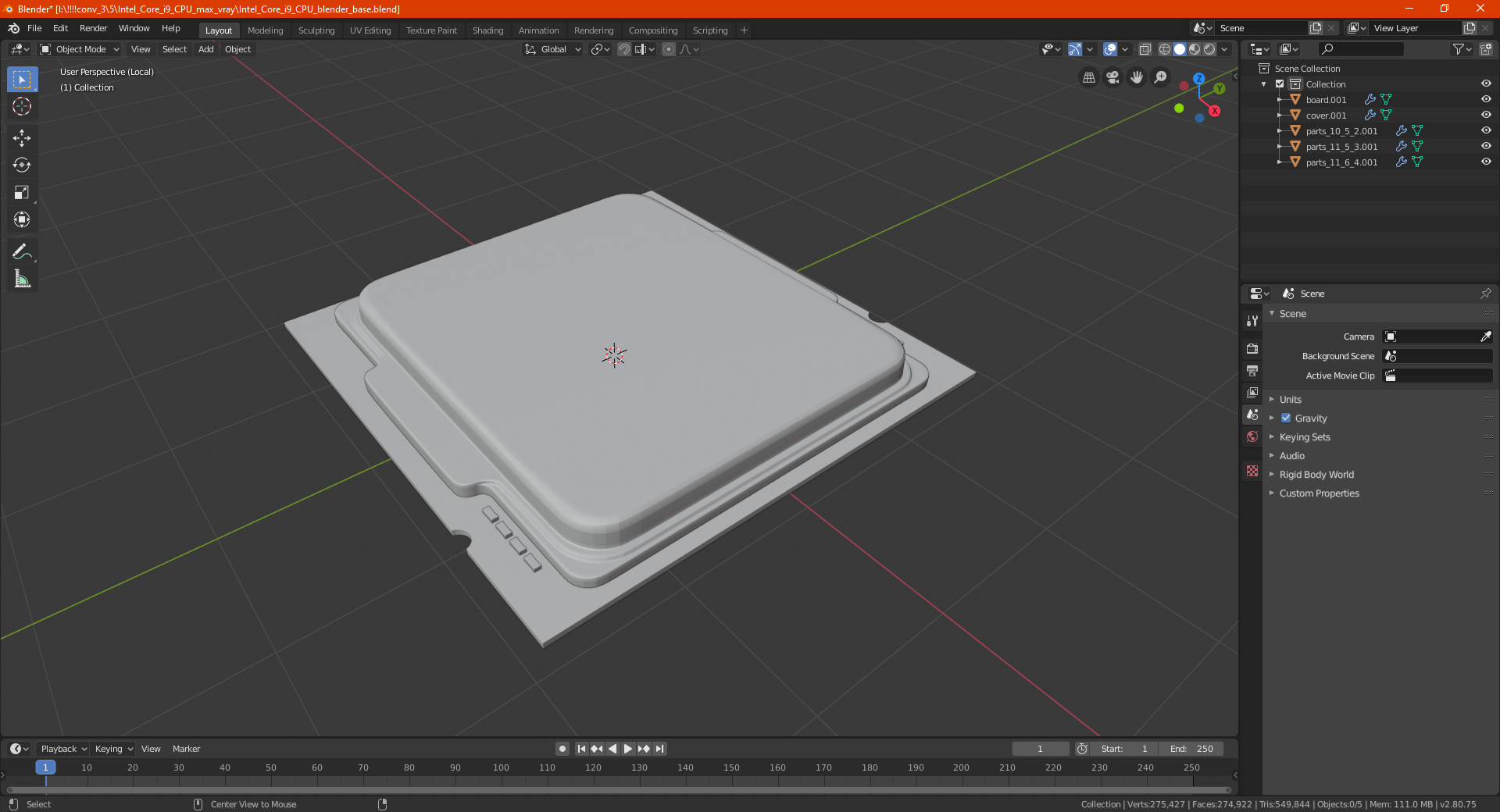 Intel Core i9 CPU 3D