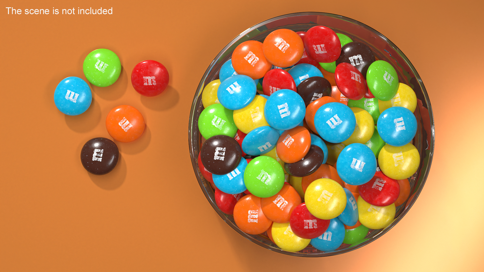 Multicolored M and Ms Candies 3D model