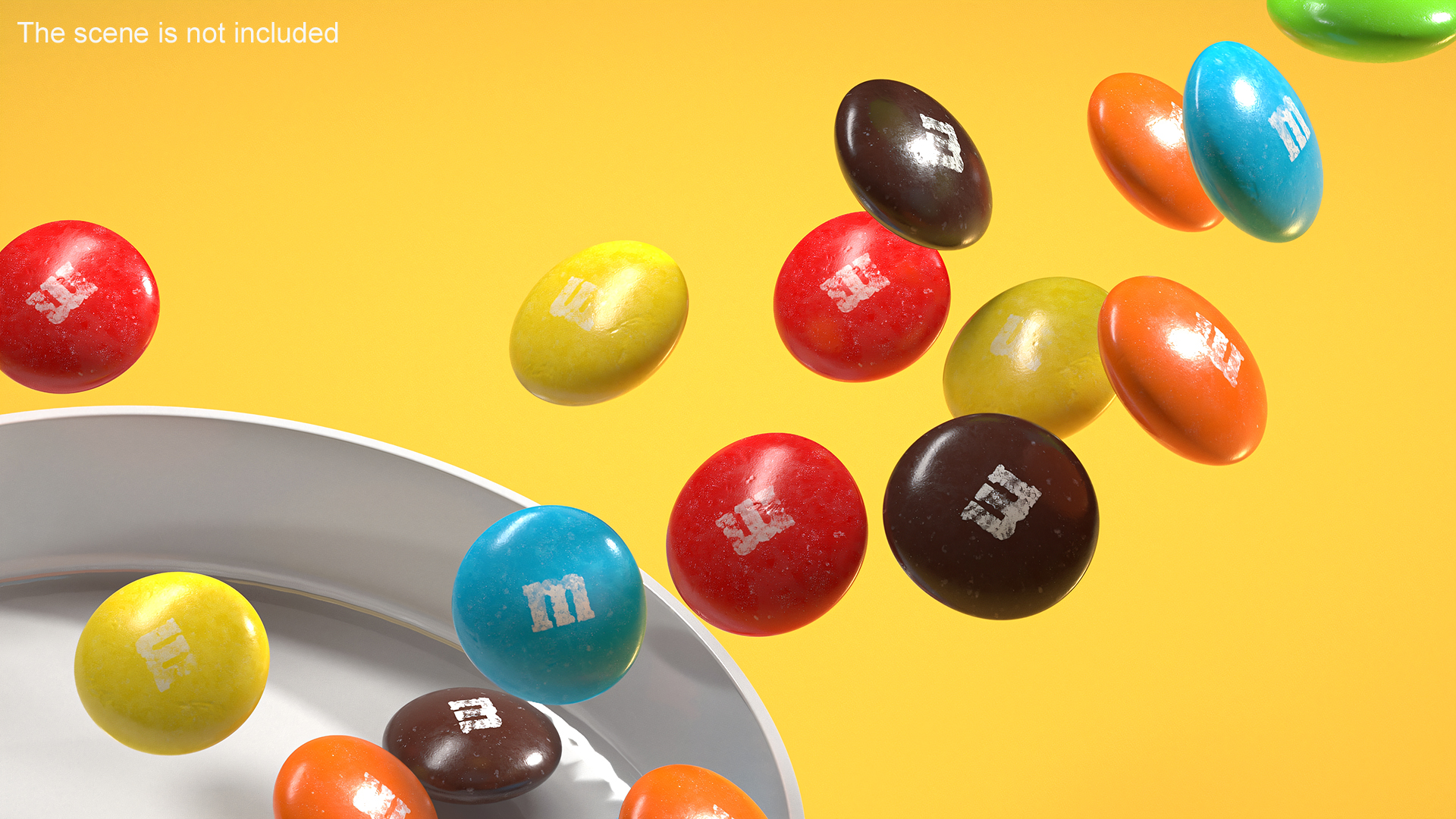 Multicolored M and Ms Candies 3D model