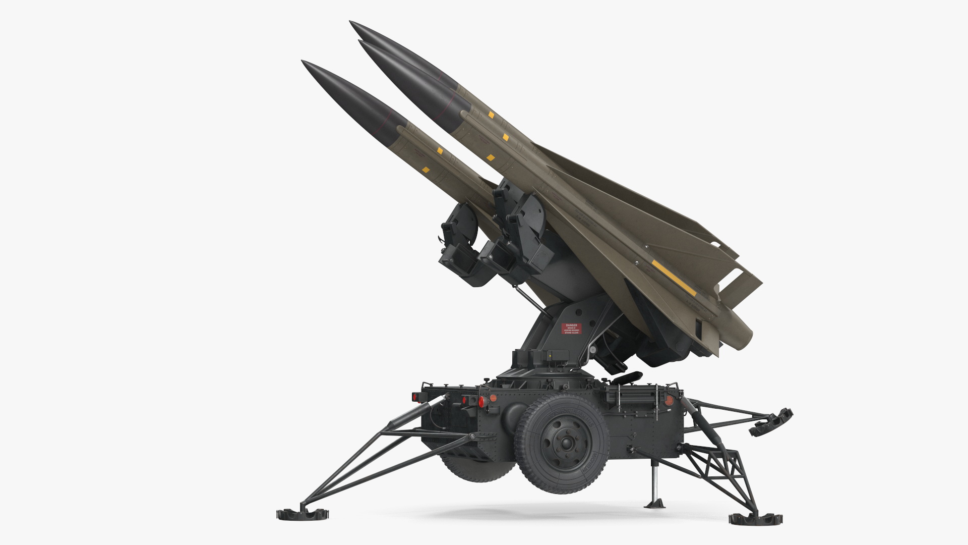 Dark Green MIM23 HAWK Rigged for Maya 3D