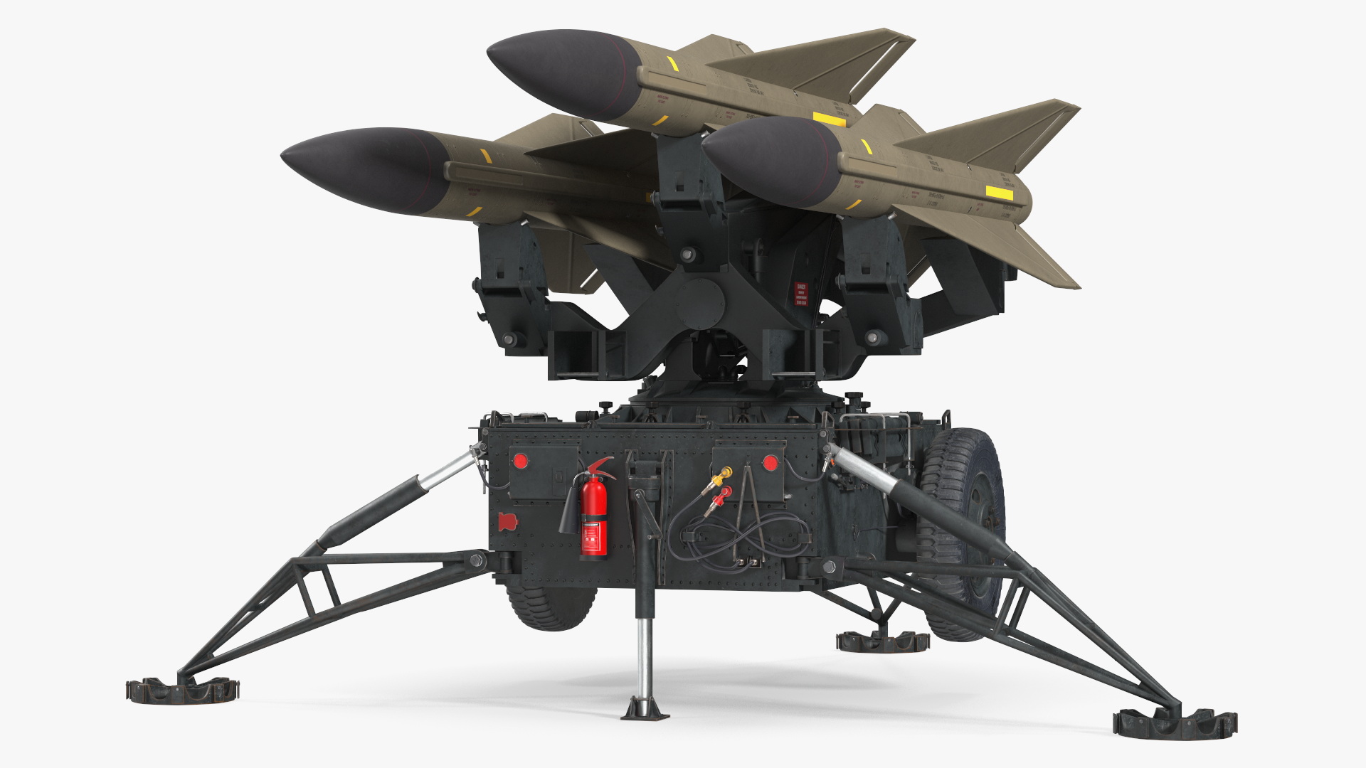 Dark Green MIM23 HAWK Rigged for Maya 3D