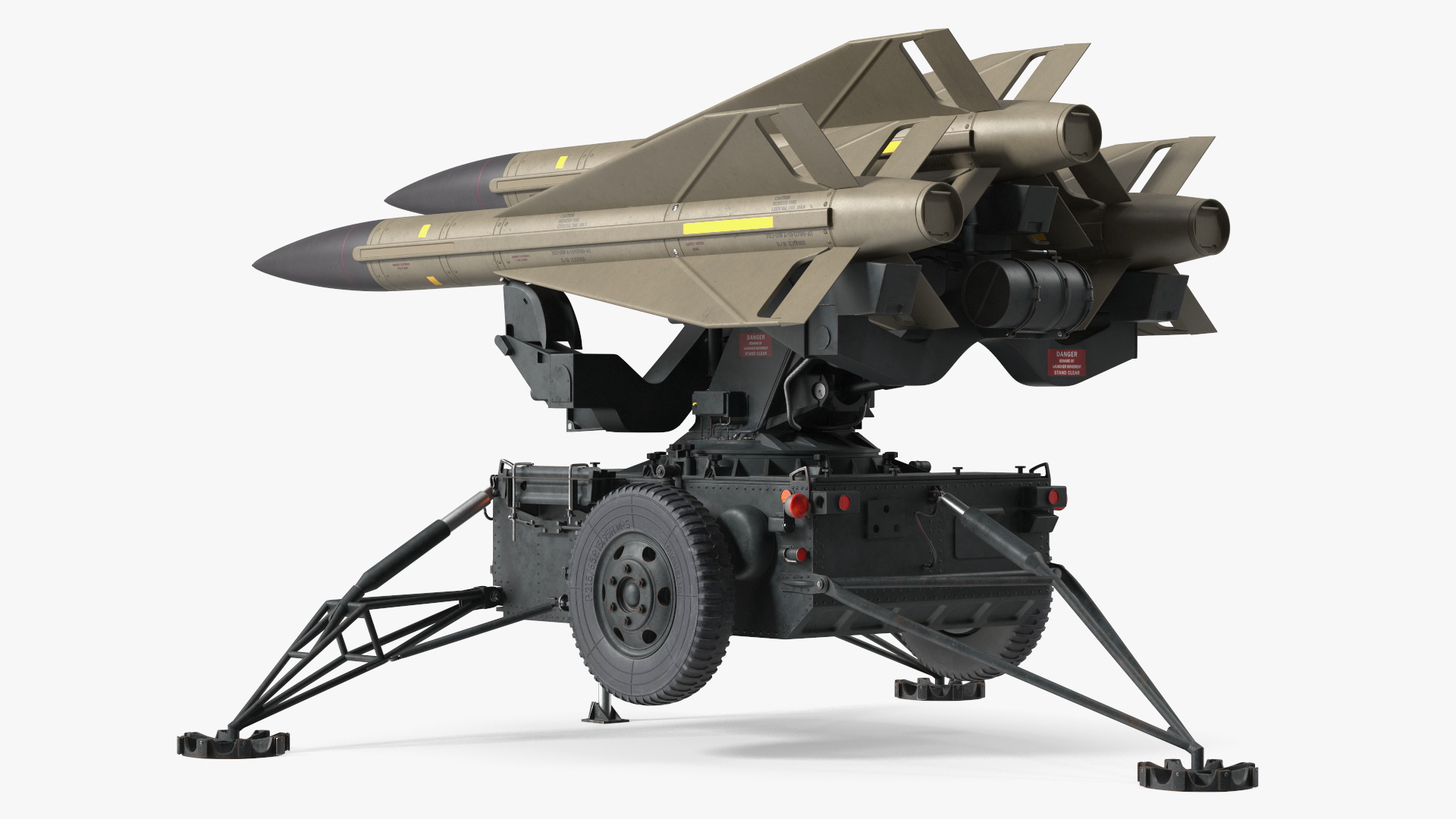 Dark Green MIM23 HAWK Rigged for Maya 3D