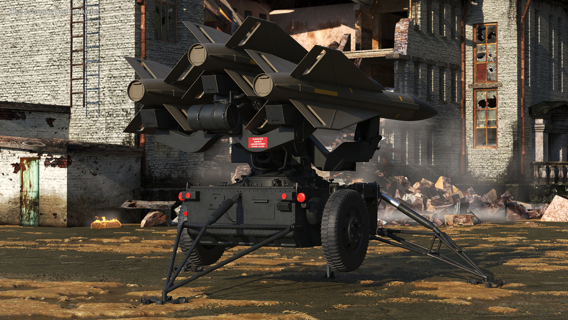 Dark Green MIM23 HAWK Rigged for Maya 3D