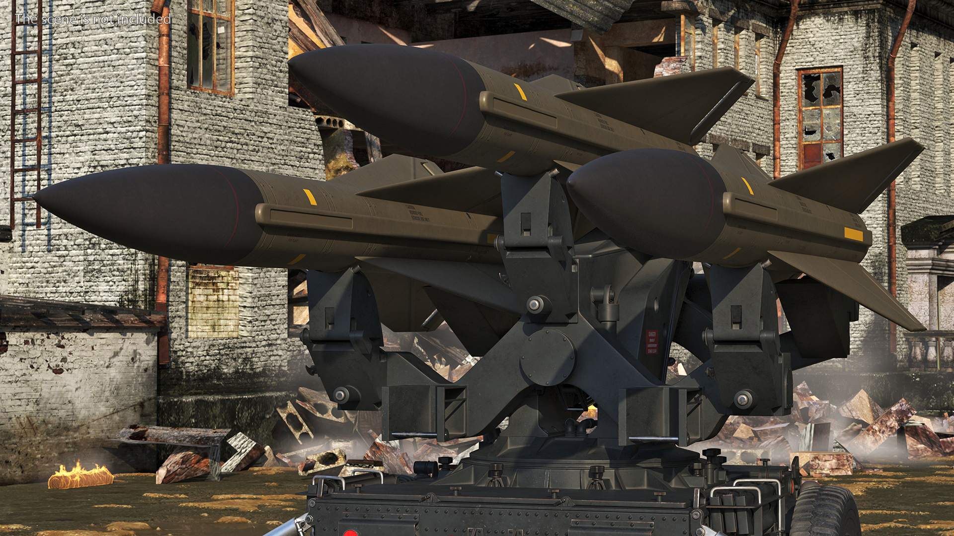 Dark Green MIM23 HAWK Rigged for Maya 3D