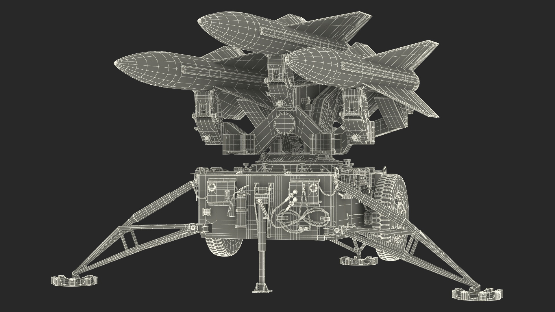 Dark Green MIM23 HAWK Rigged for Maya 3D