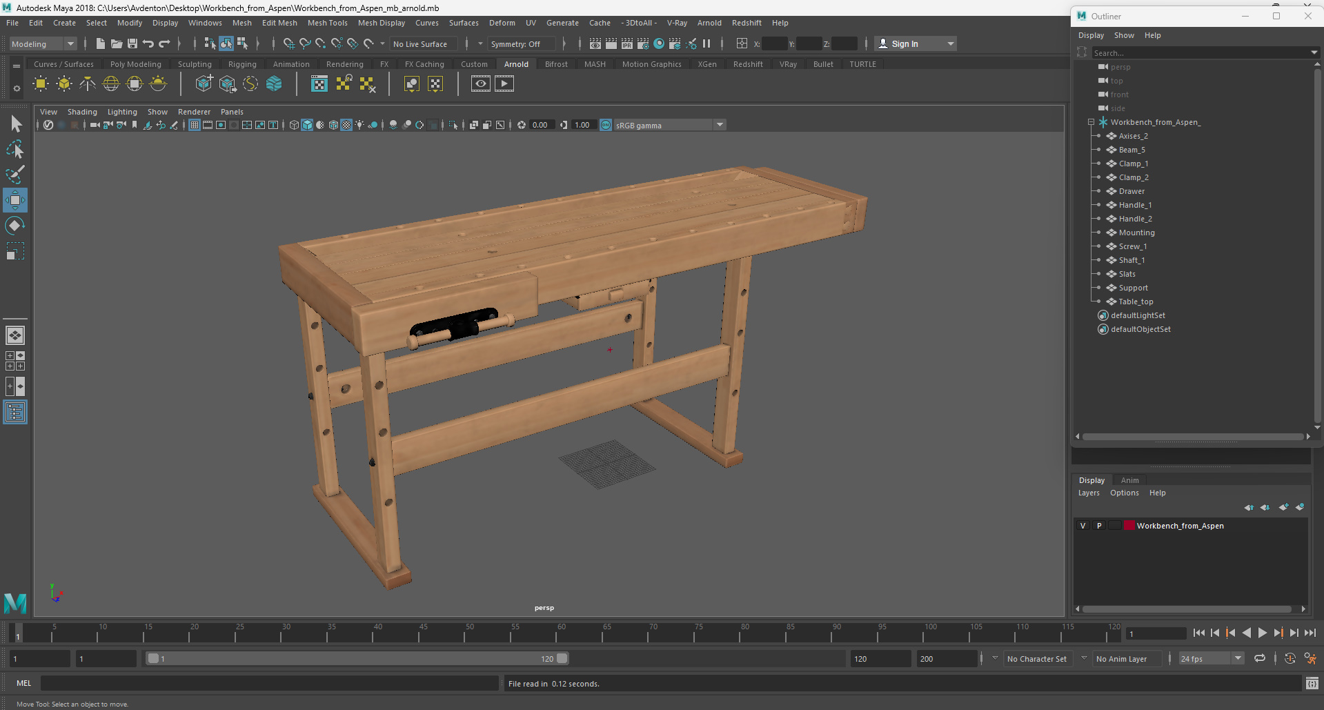 3D model Workbench from Aspen