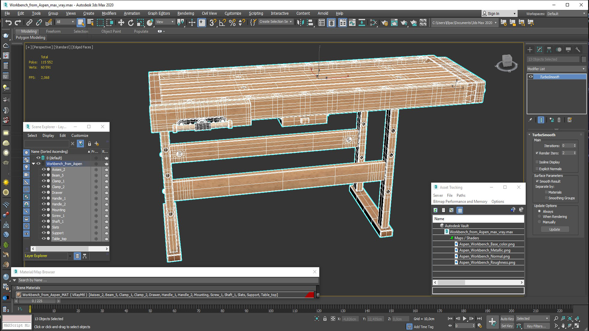 3D model Workbench from Aspen