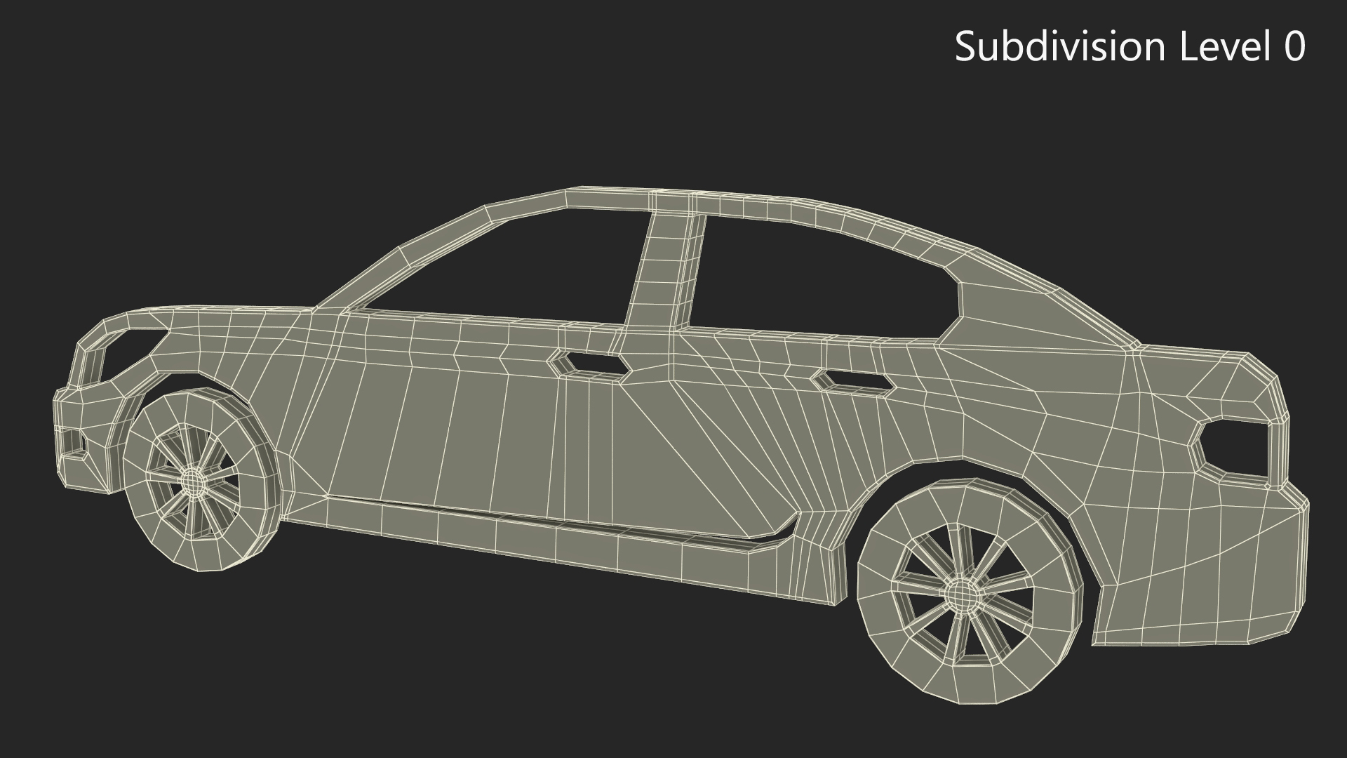 3D model Car Sedan Silhouette