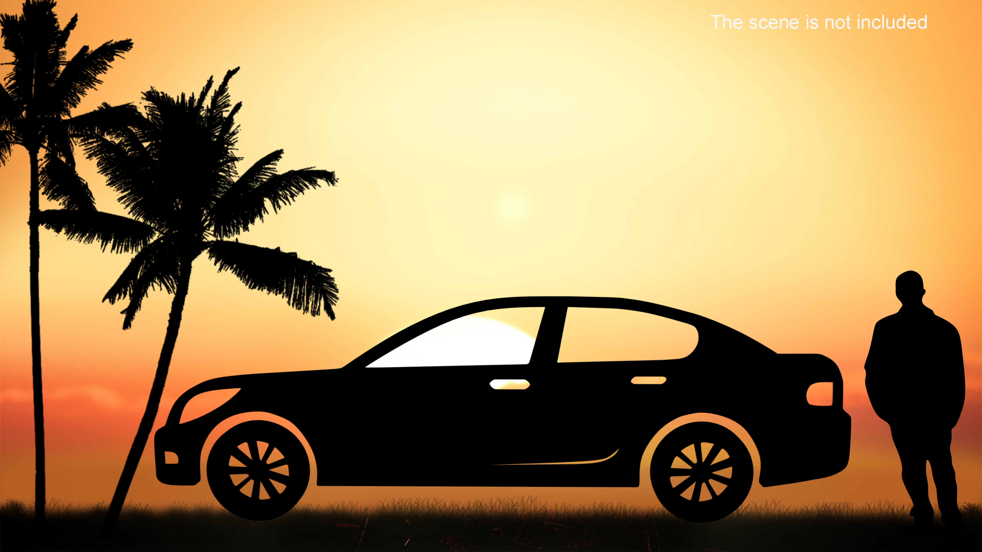 3D model Car Sedan Silhouette