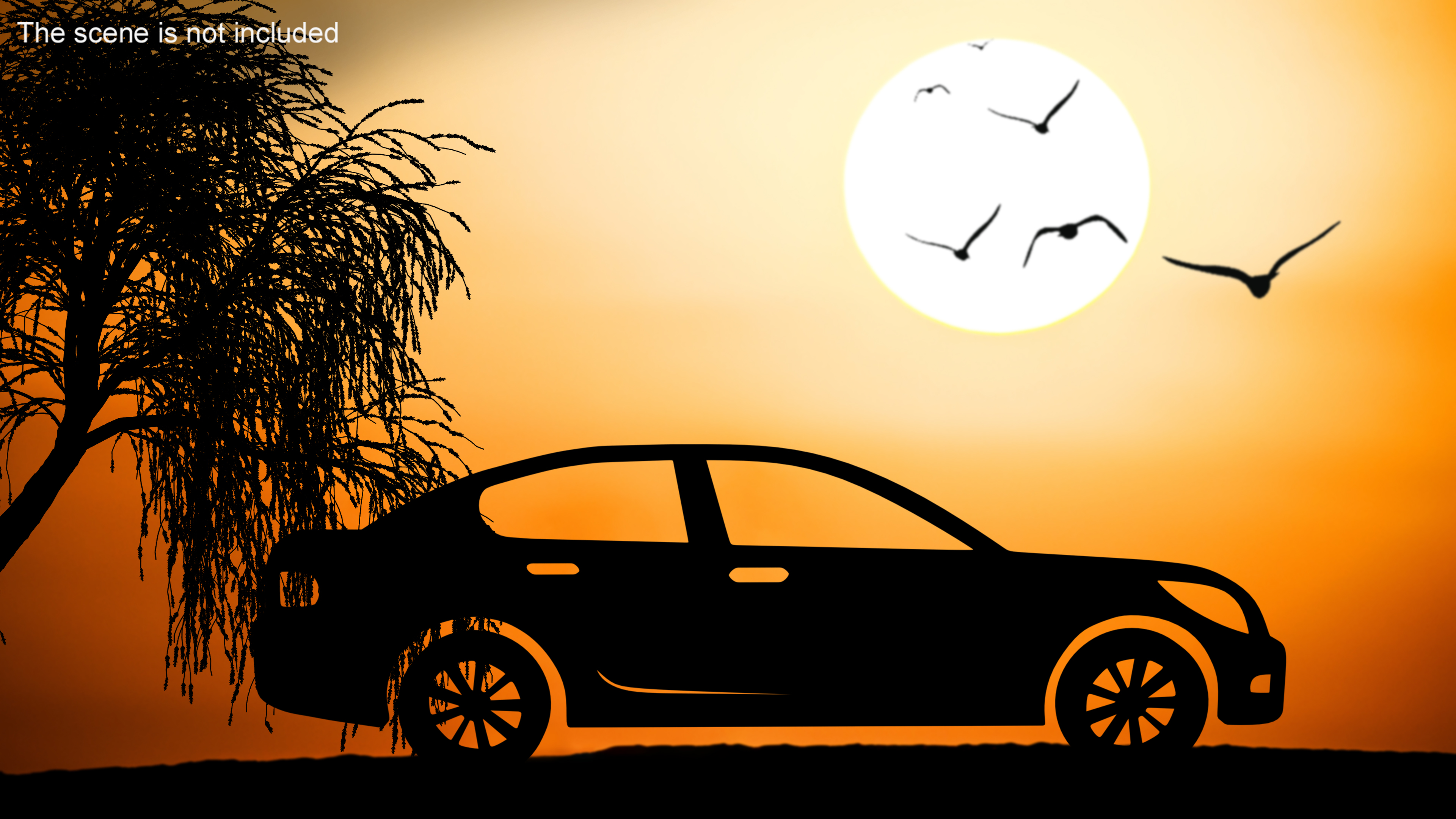 3D model Car Sedan Silhouette