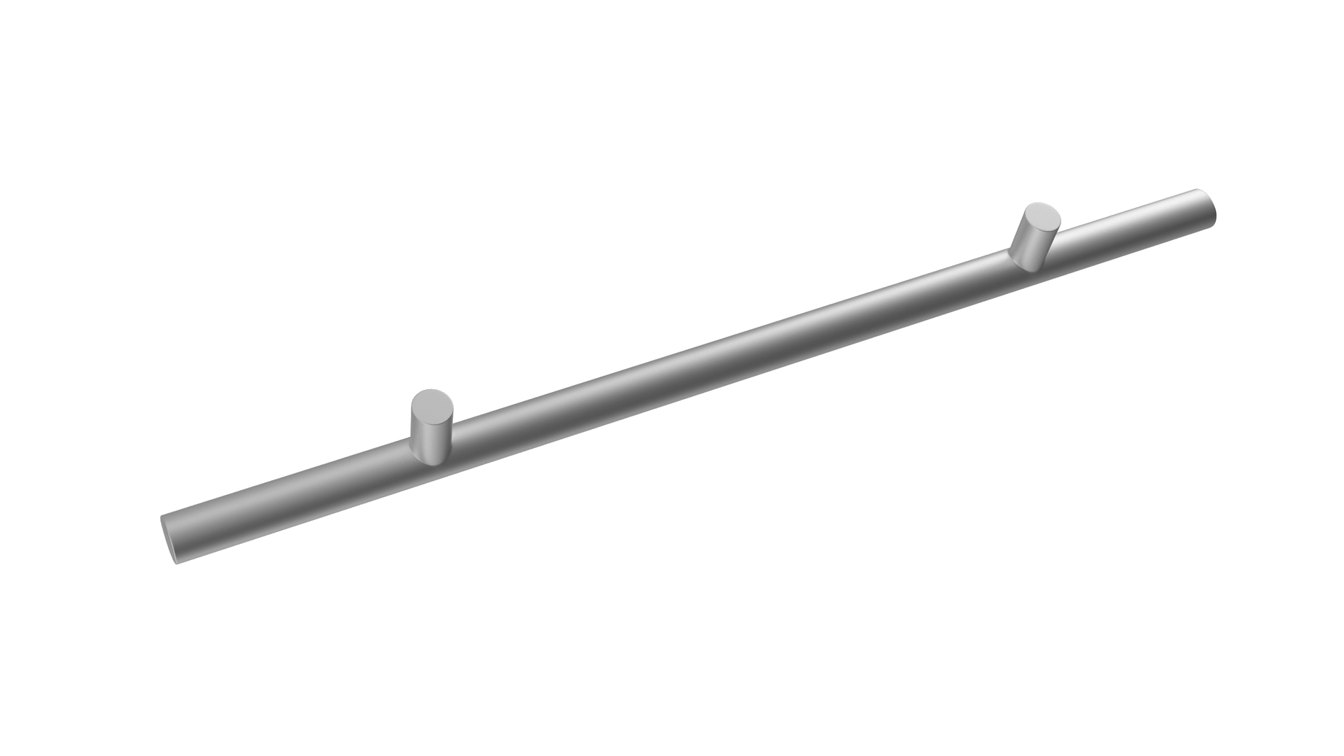 Door Handle Straight Round Metal 3D