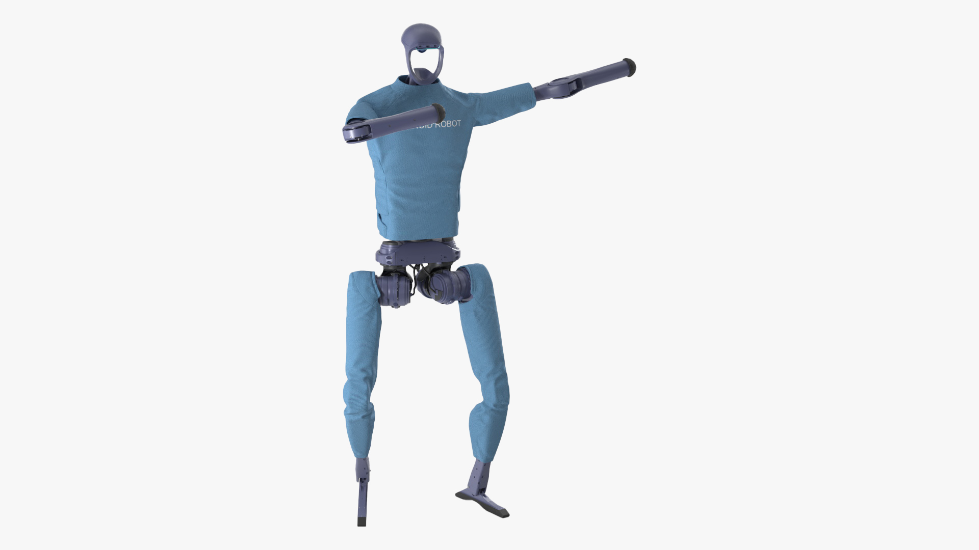 3D Autonomous Humanoid Robot Rigged for Maya
