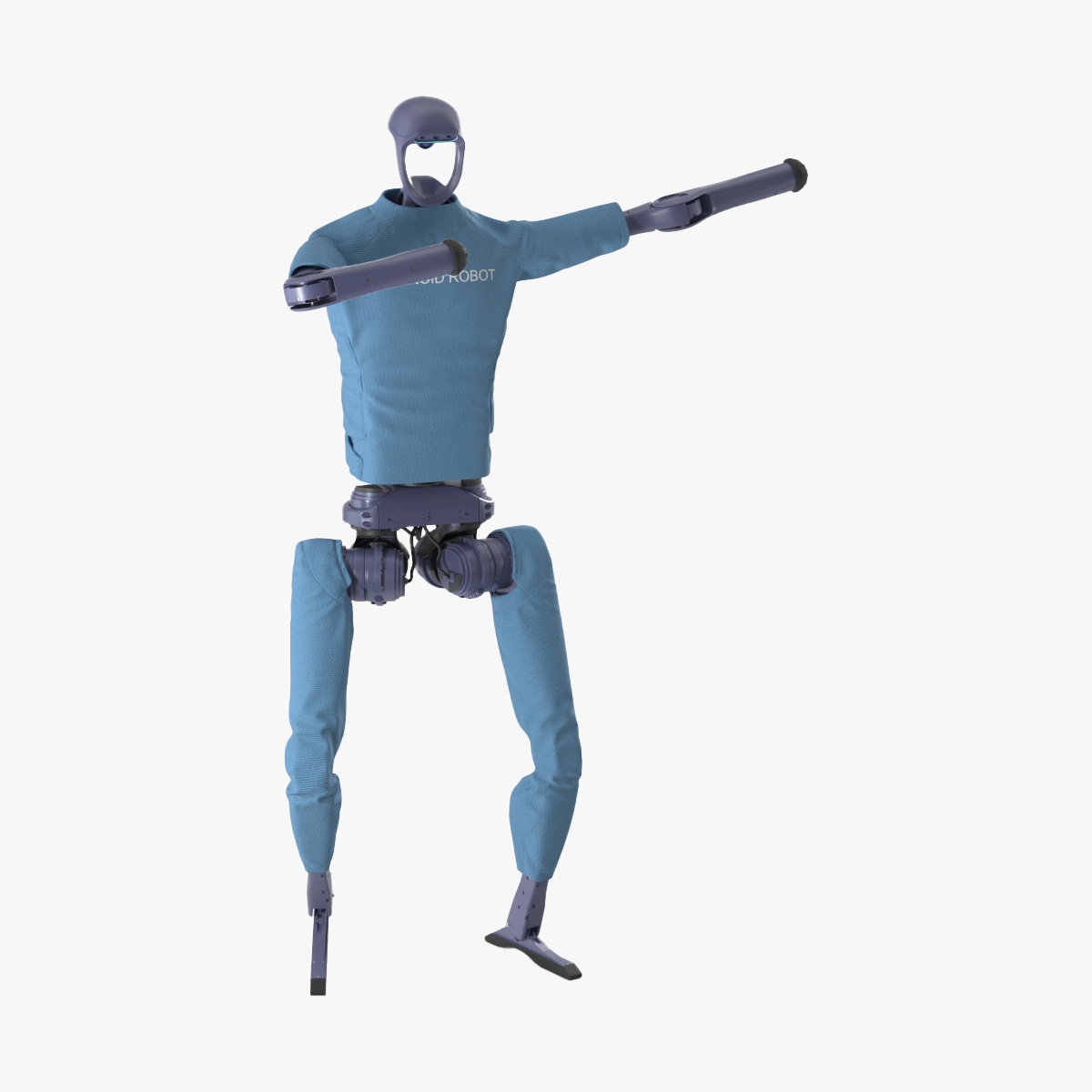 3D Autonomous Humanoid Robot Rigged for Maya