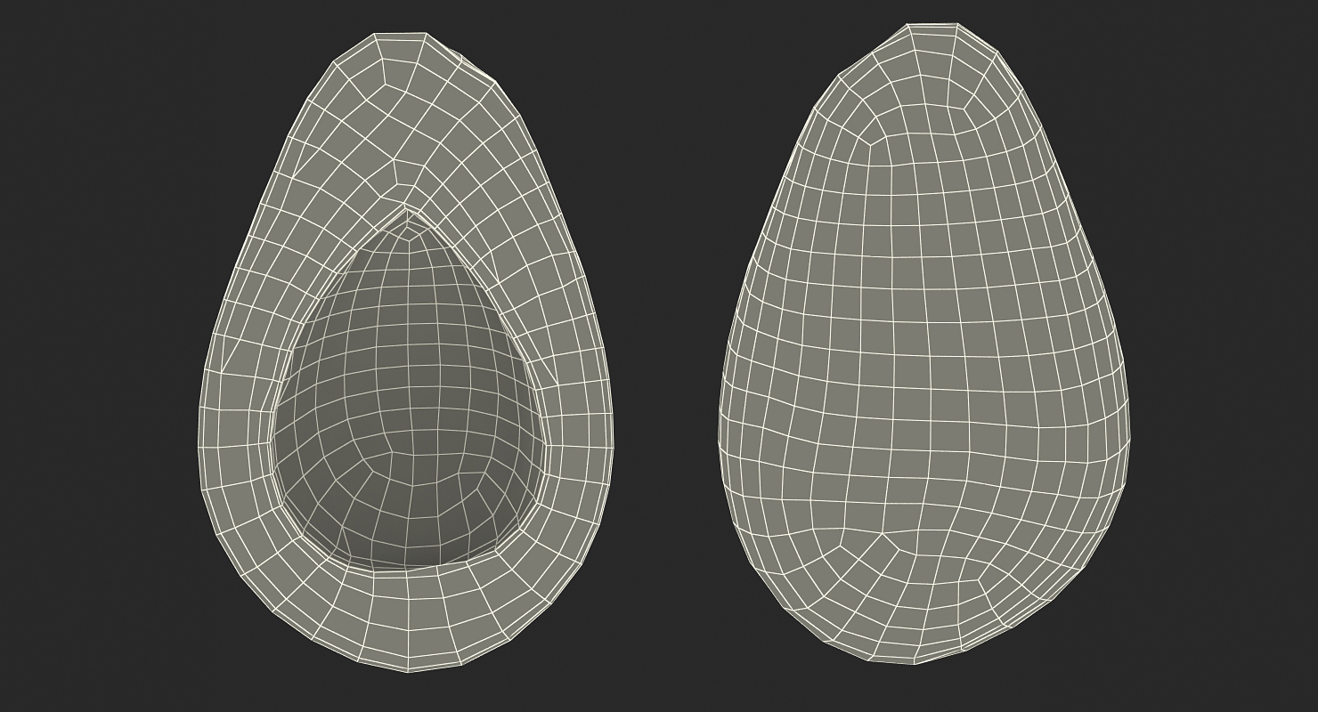 Avocado Half 3D