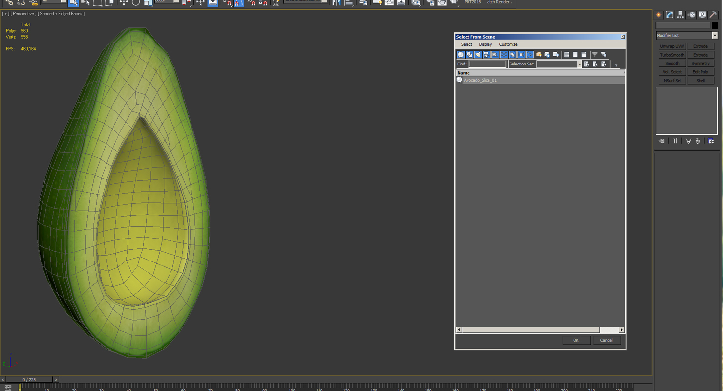 Avocado Half 3D