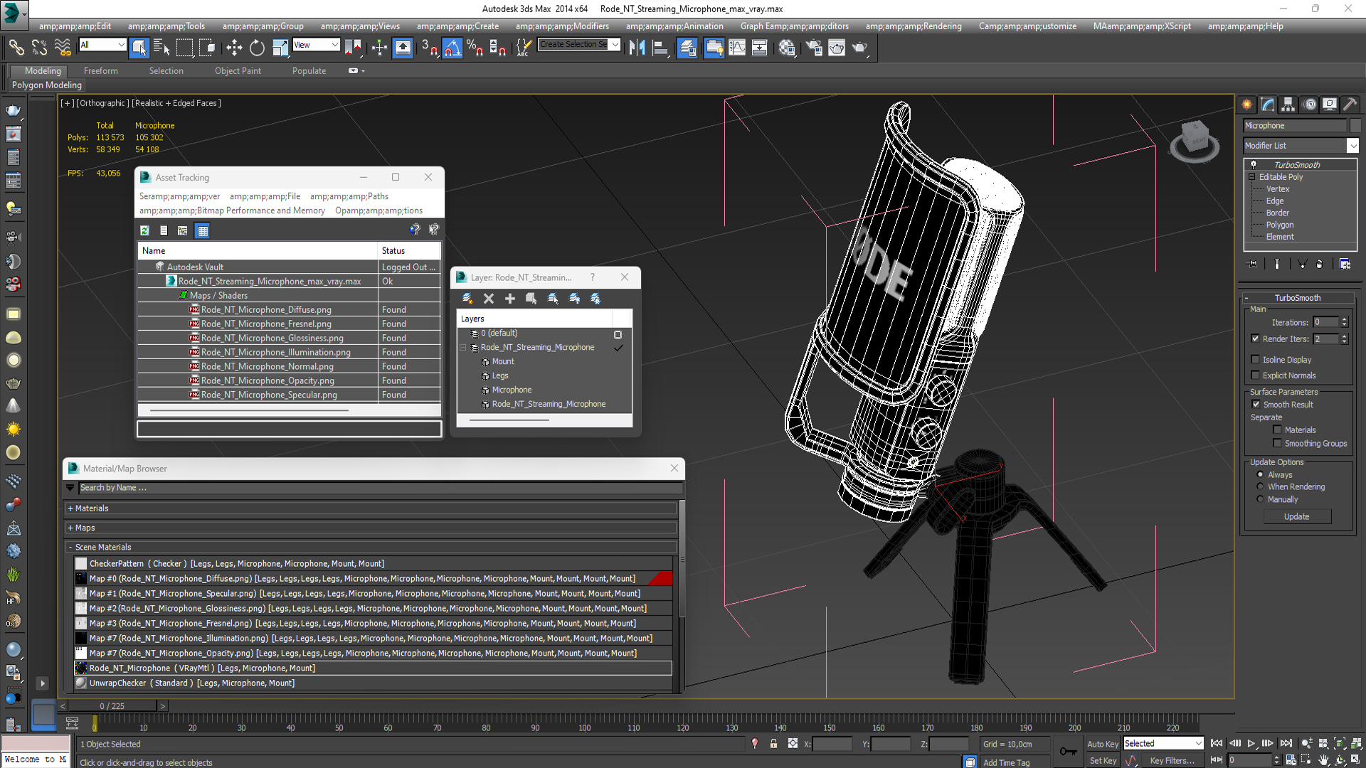 3D Rode NT Streaming Microphone model