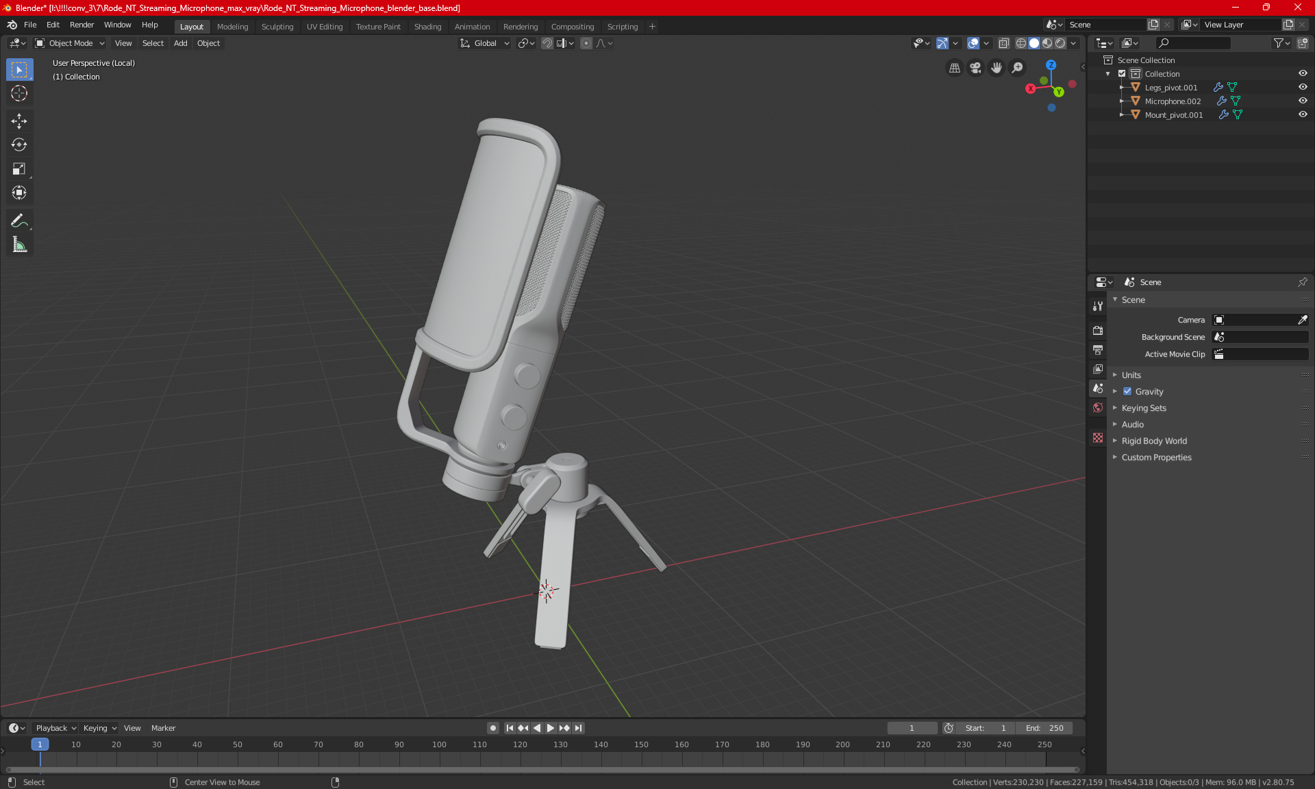 3D Rode NT Streaming Microphone model