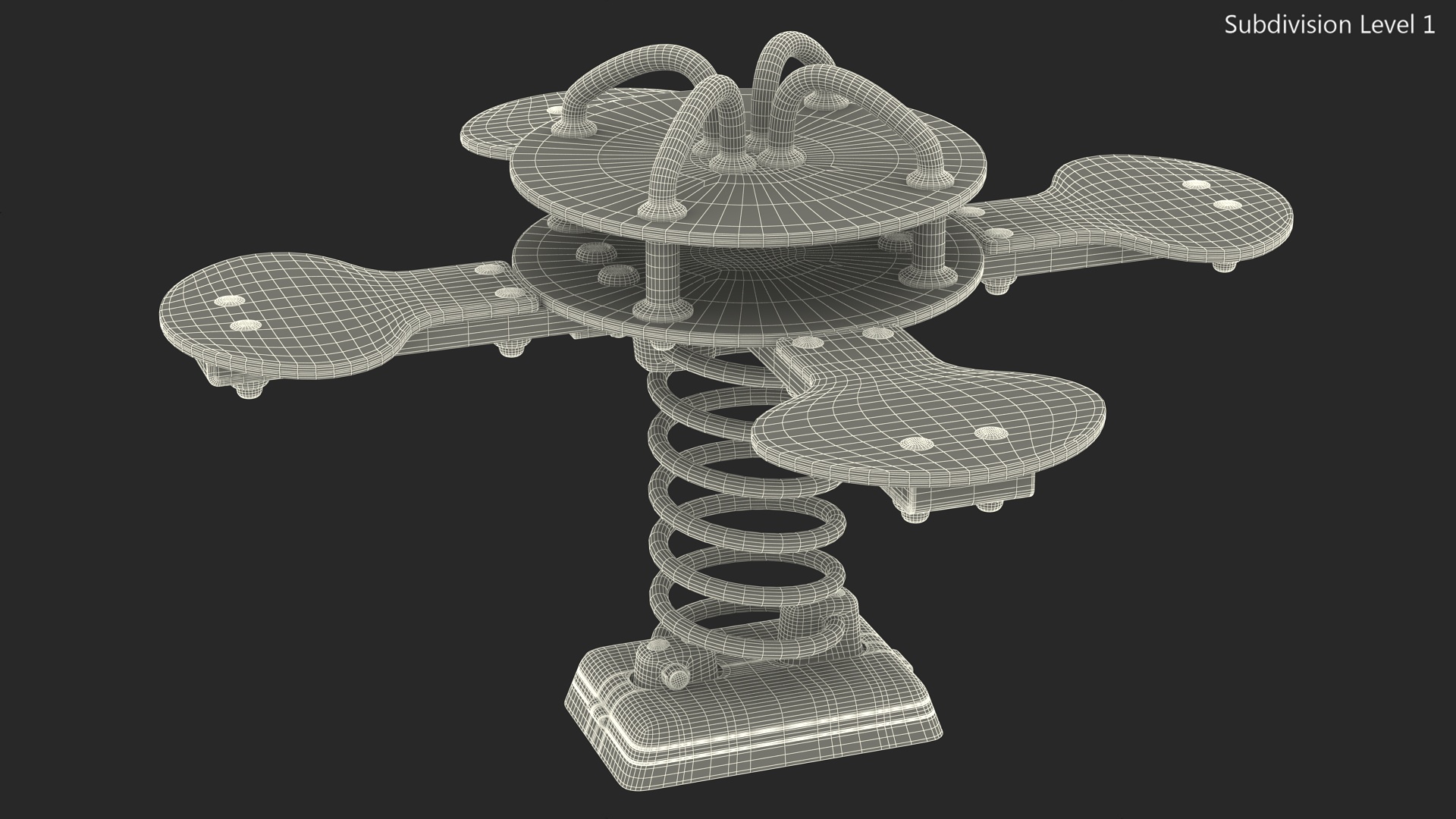 Outdoor Playground Flower Springer 3D model