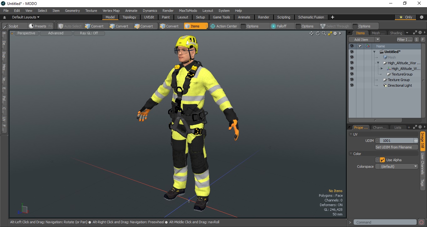 High Altitude Worker T Pose 3D