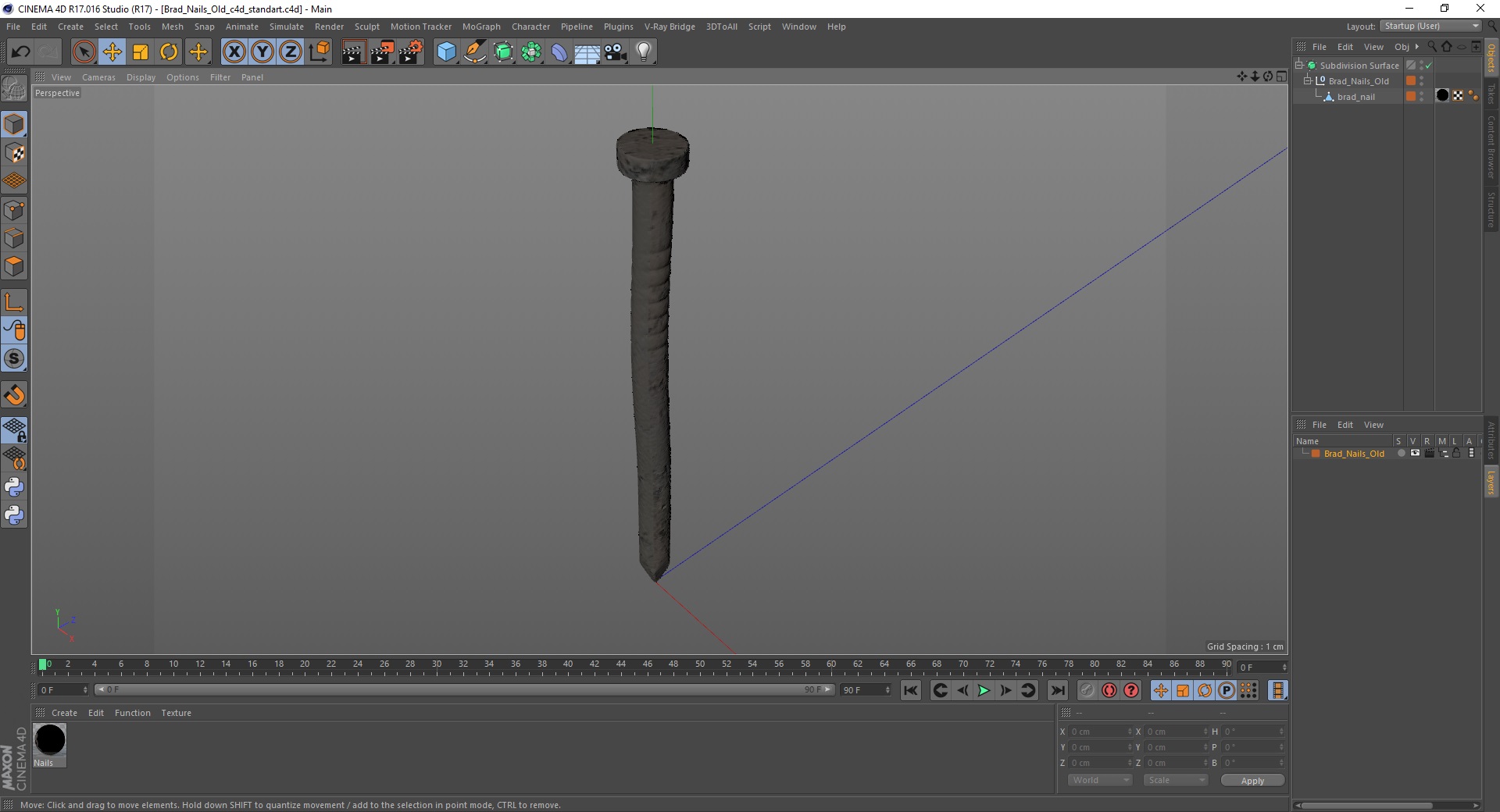 Brad Nails Old 3D model