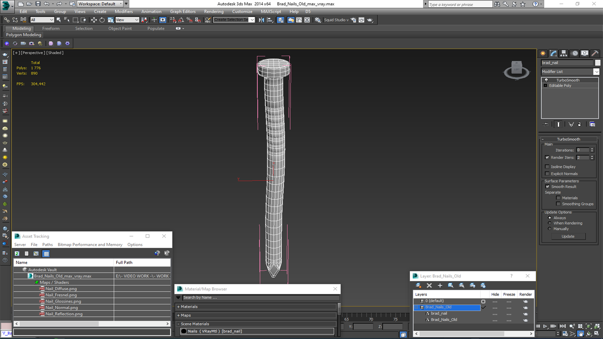 Brad Nails Old 3D model