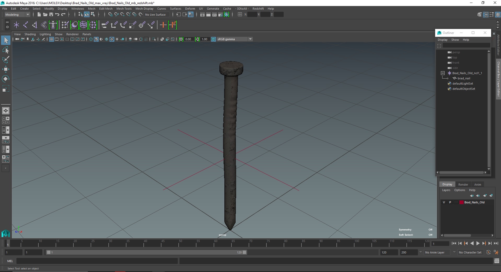 Brad Nails Old 3D model