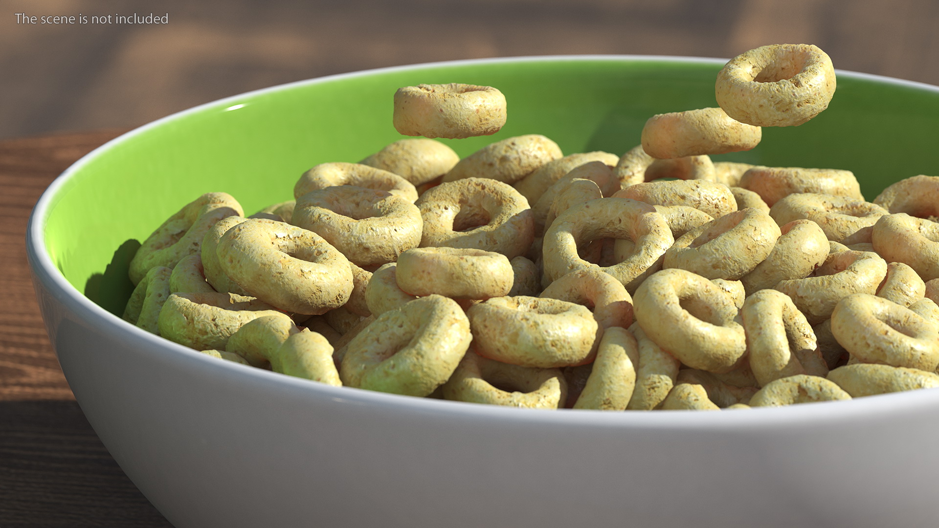 Oats Cereals Rings with Plate 3D model