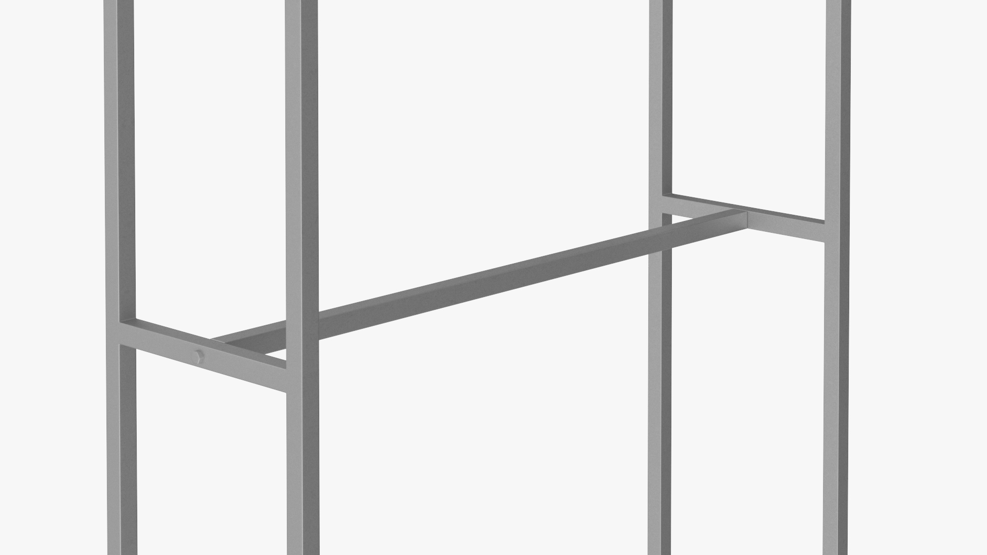 3D Double Coat Rack Silver model