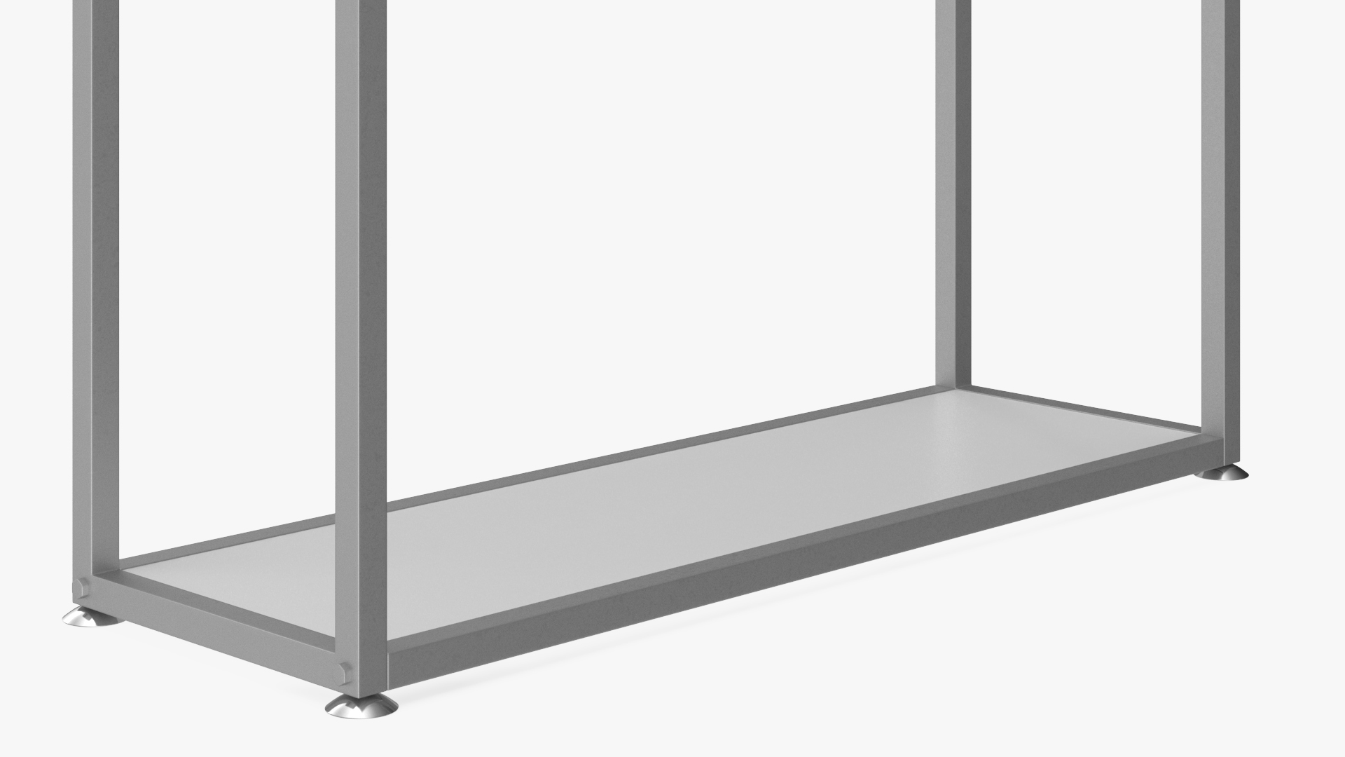 3D Double Coat Rack Silver model