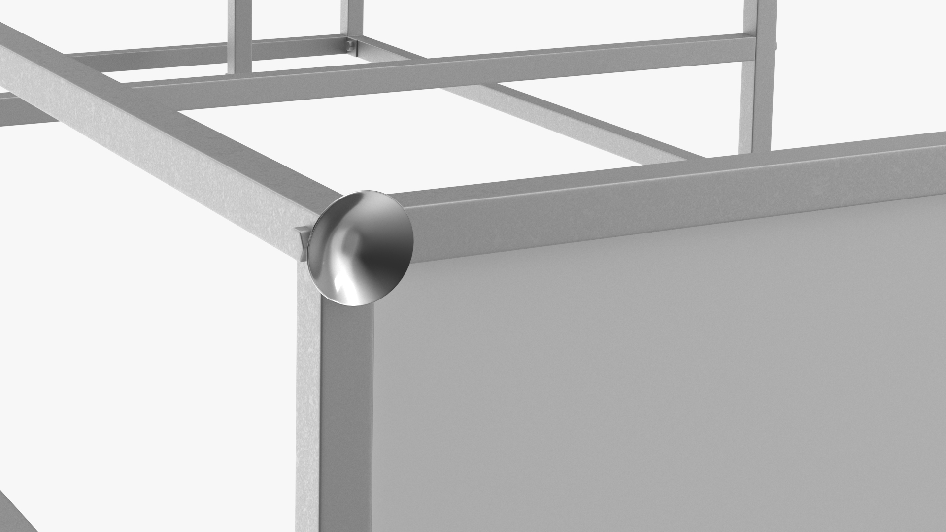 3D Double Coat Rack Silver model