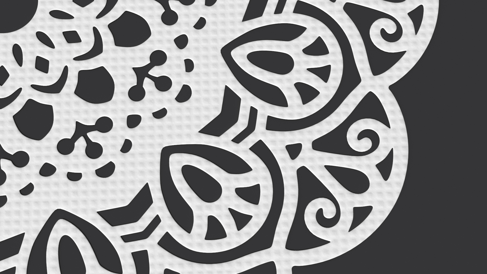 3D model Round Disposable Lace Paper Doilie White