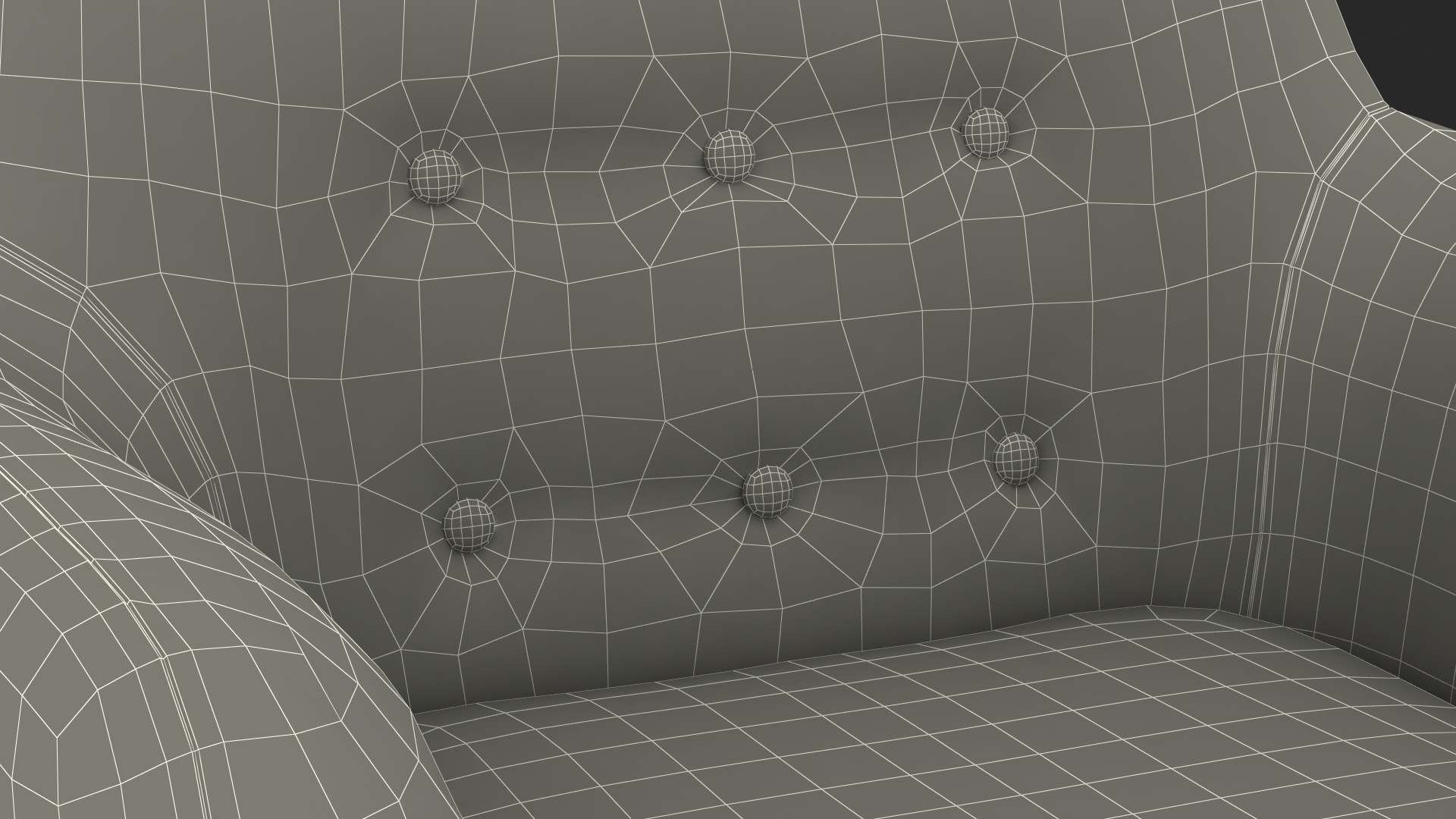 Comfy Armchair Grey 3D model