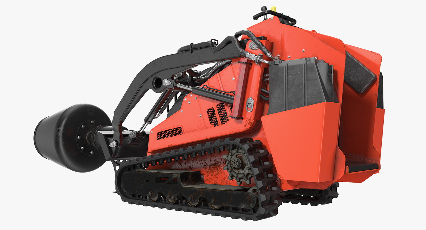 3D model Mini Skid Steer Loader Mixer Rigged