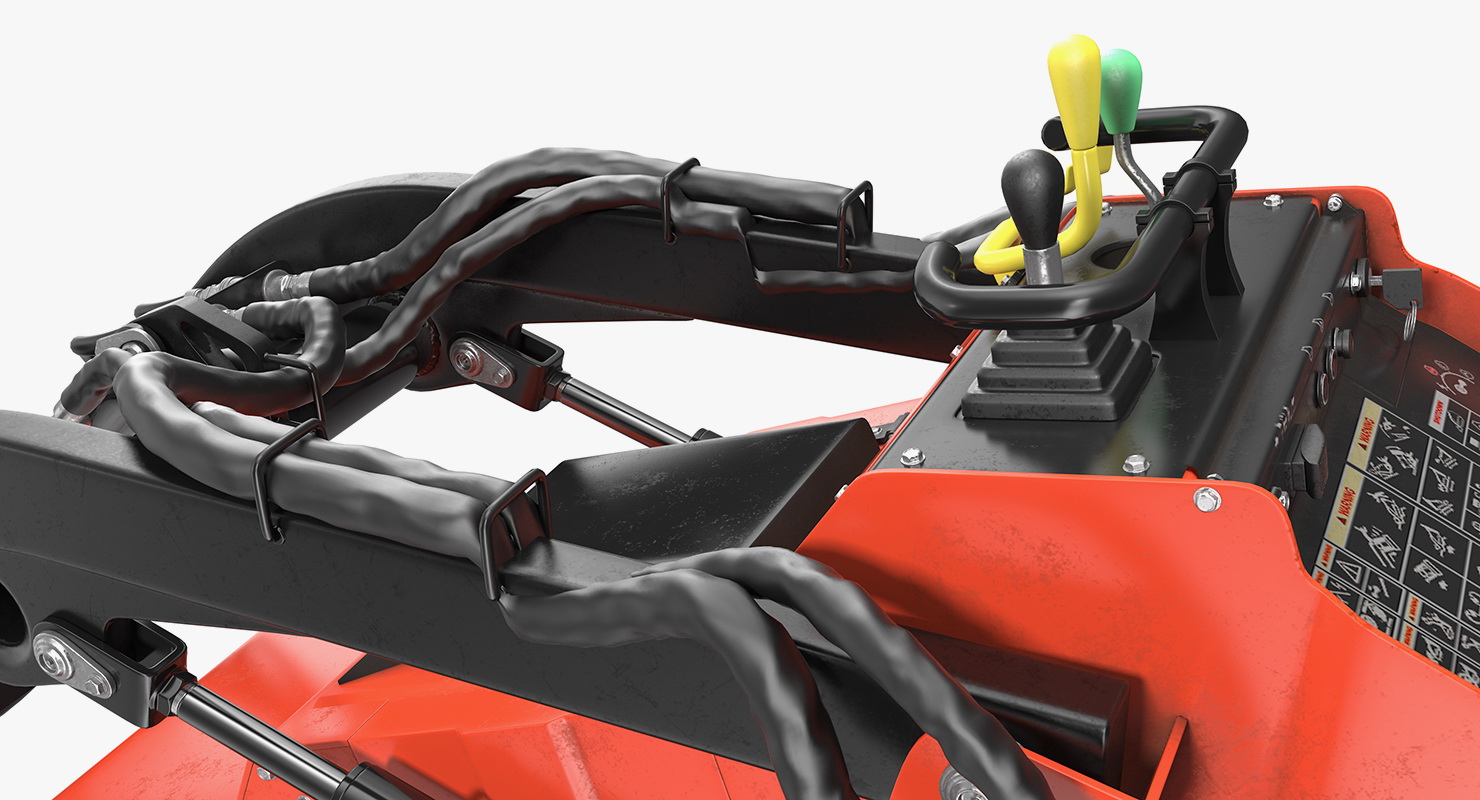 3D model Mini Skid Steer Loader Mixer Rigged