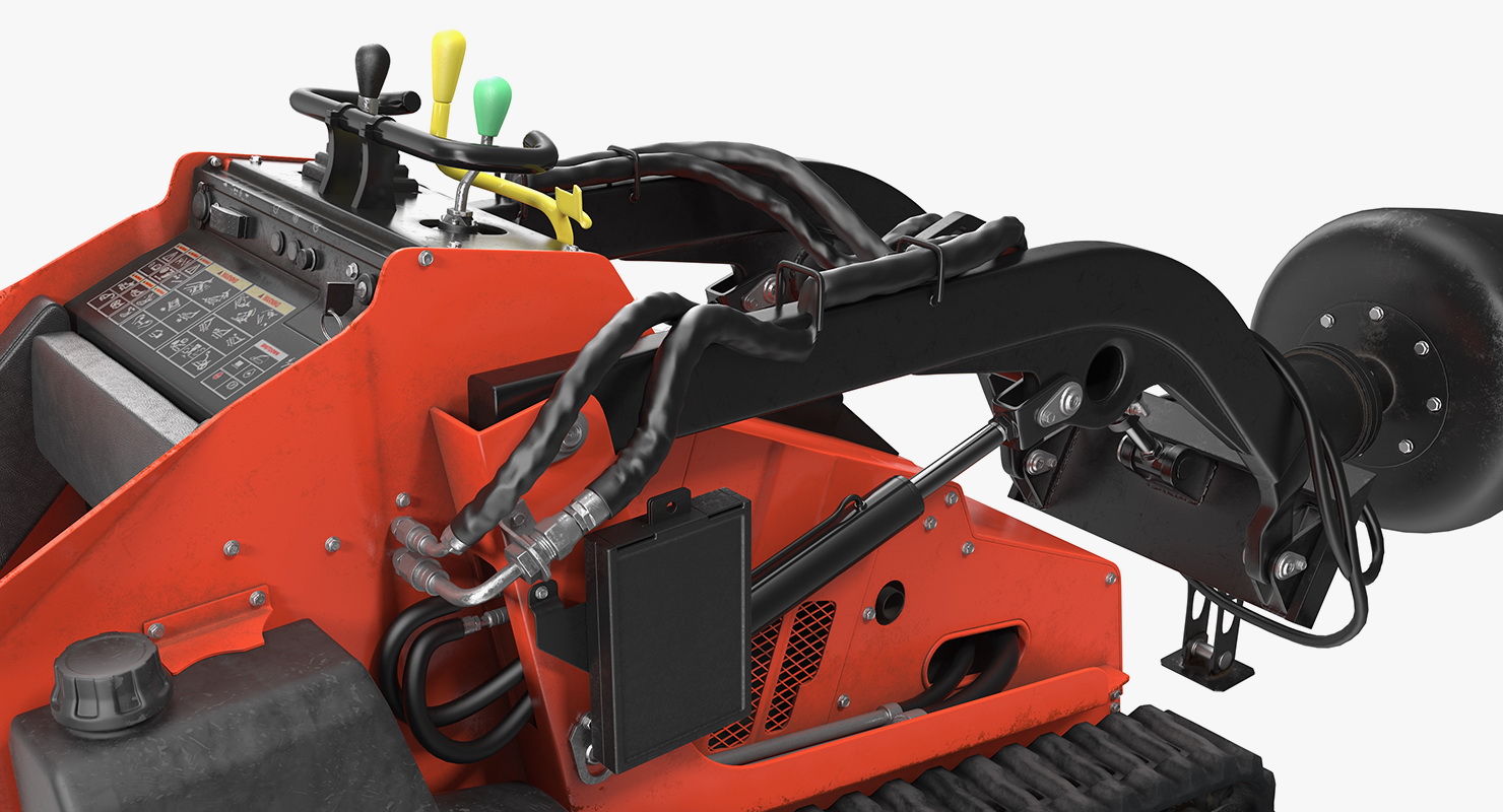 3D model Mini Skid Steer Loader Mixer Rigged