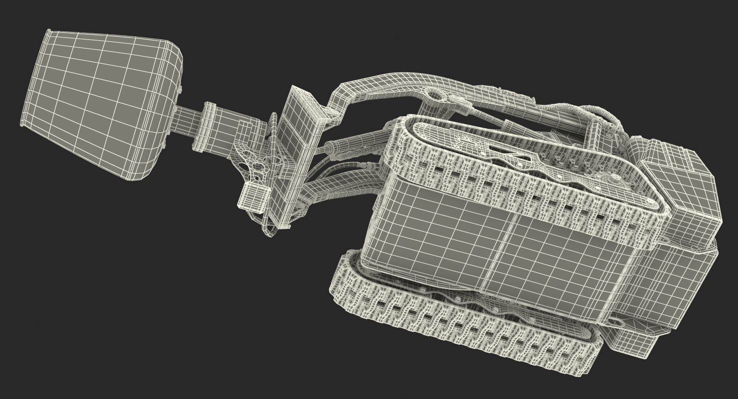 3D model Mini Skid Steer Loader Mixer Rigged