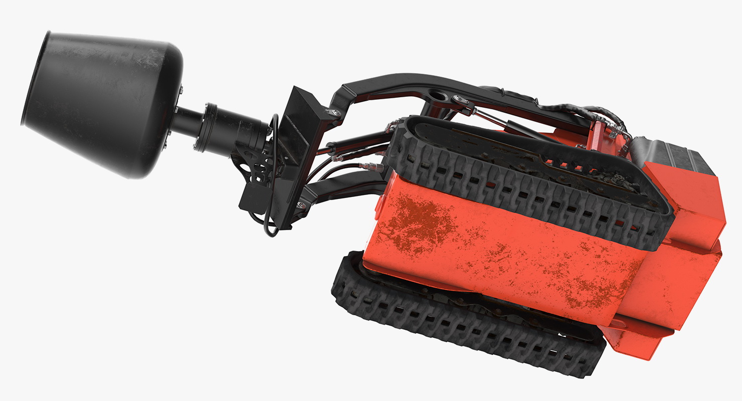 3D model Mini Skid Steer Loader Mixer Rigged