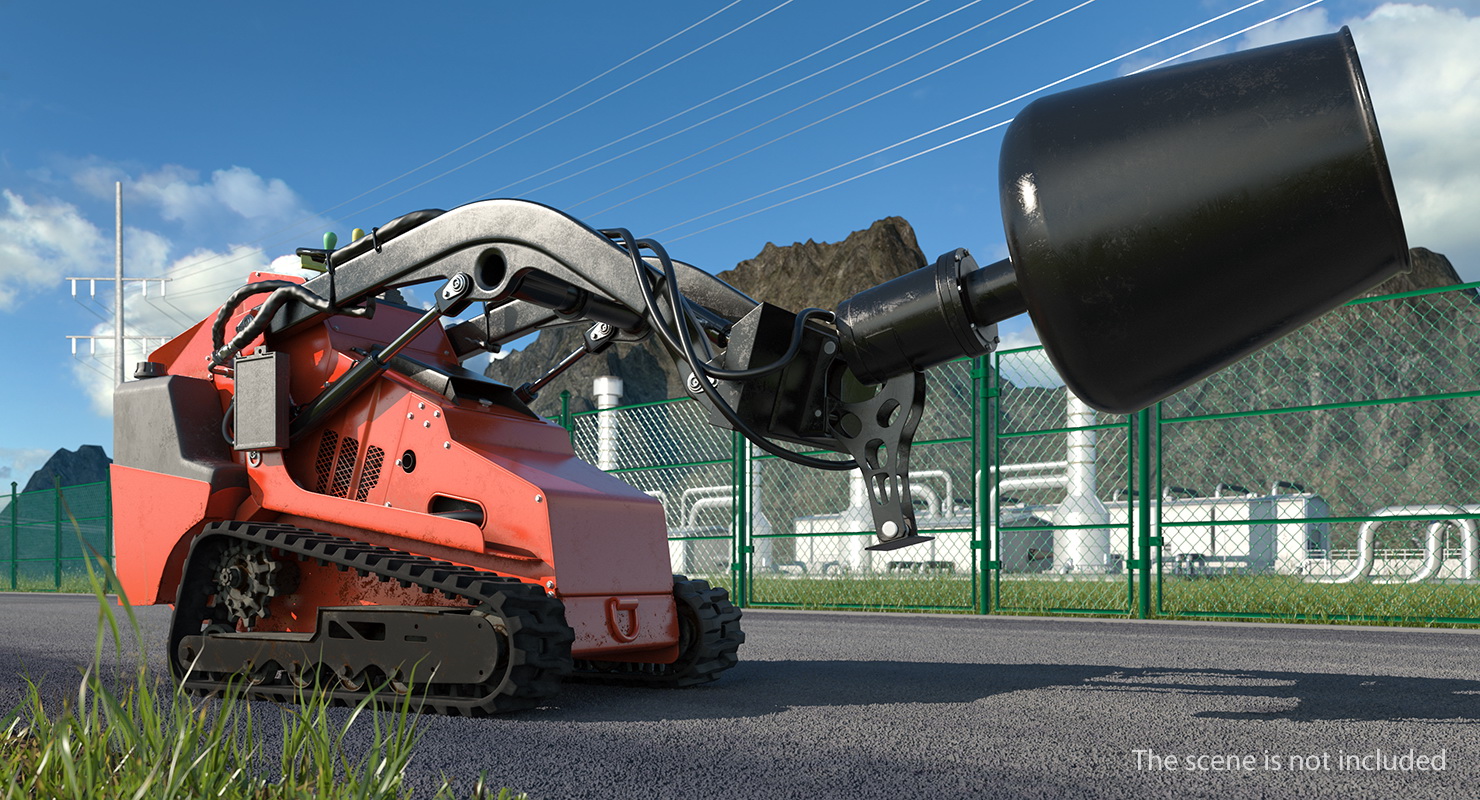 3D model Mini Skid Steer Loader Mixer Rigged