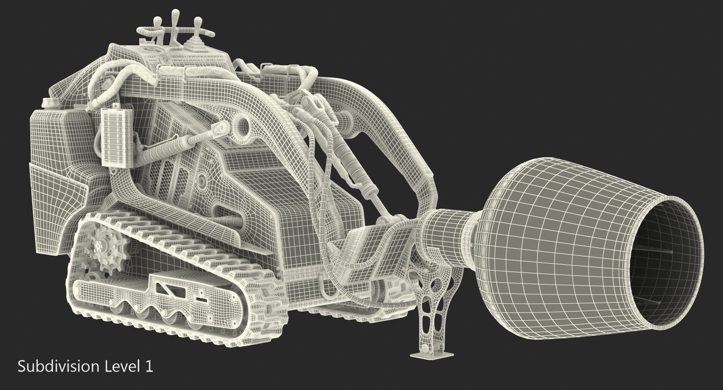3D model Mini Skid Steer Loader Mixer Rigged