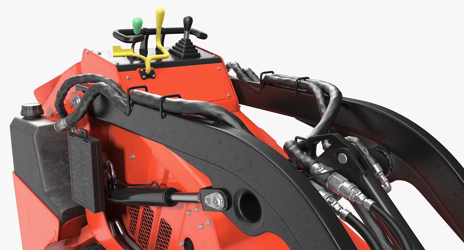 3D model Mini Skid Steer Loader Mixer Rigged