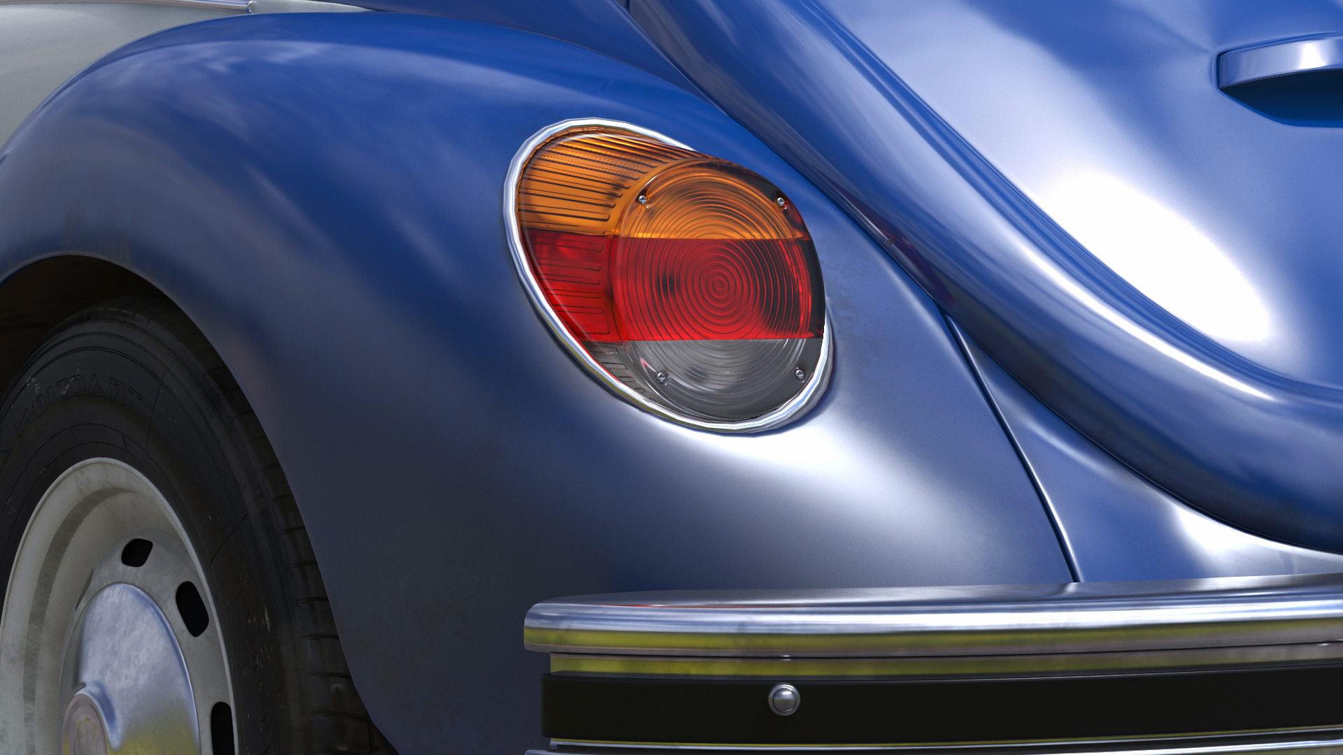 3D model Iconic Volkswagen Beetle Rigged for Maya