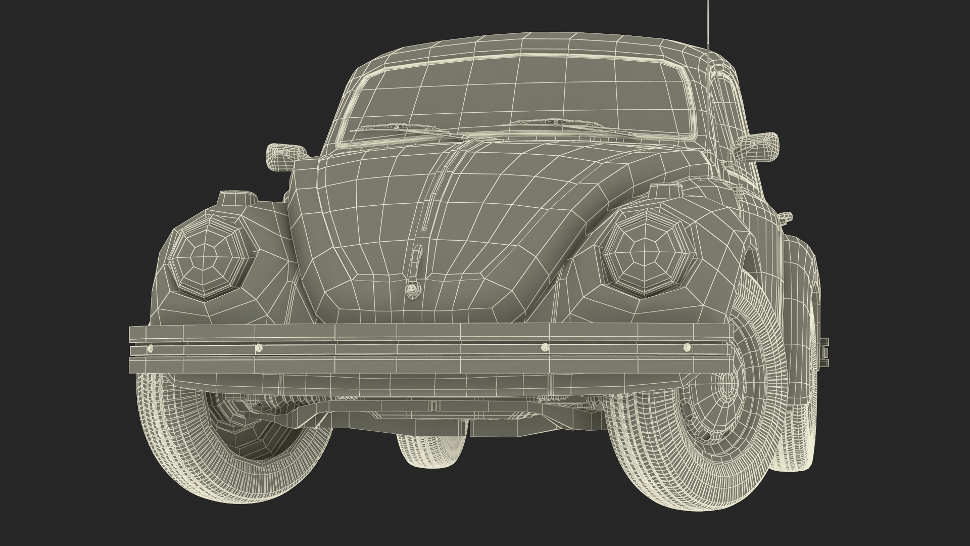 3D model Iconic Volkswagen Beetle Rigged for Maya