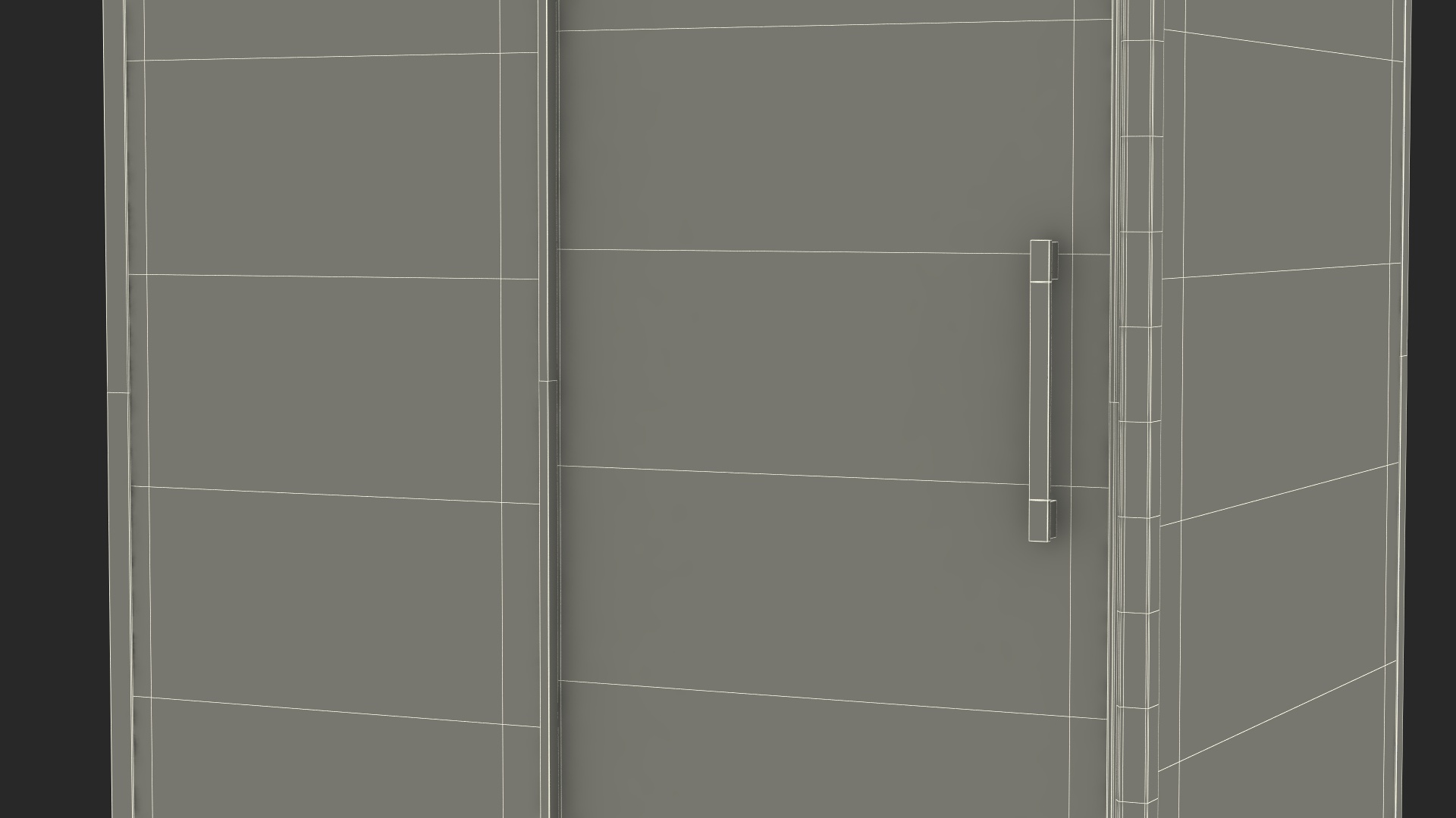 Corner Glass Shower Cabin with Sliding Door Black 3D model