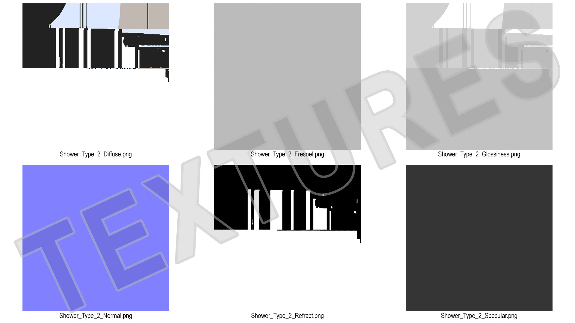 Corner Glass Shower Cabin with Sliding Door Black 3D model